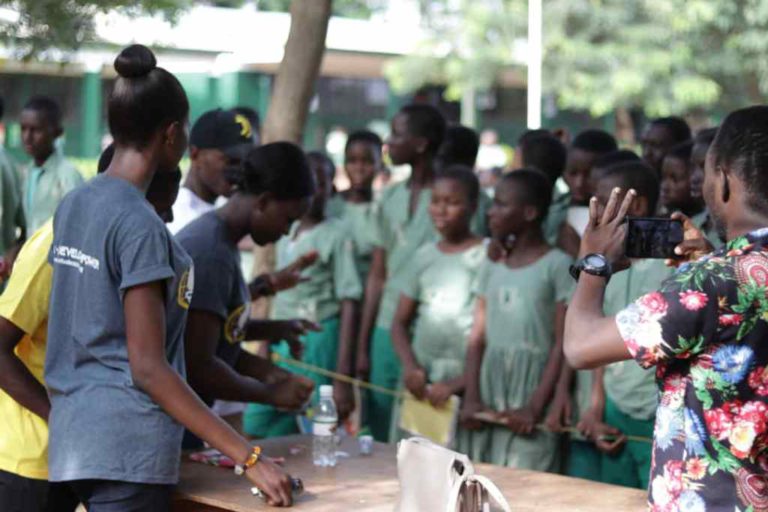 HERPol-Africa Volunteers interacting with students